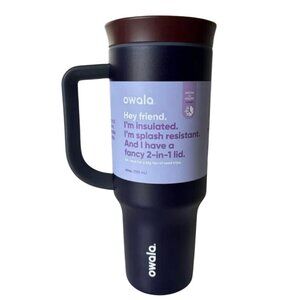 Owala 40oz Insulated Travel Tumbler With Handle & Straw 2-In-1 Lid Splash Resist